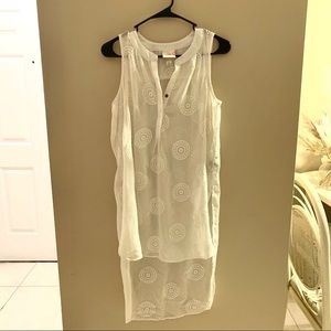 Sheer Flowy Tunic Blouse